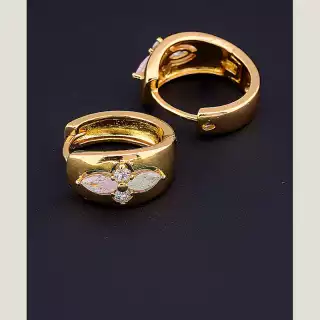 Сережки кільця Xuping Фіаніт (позолота 18к)