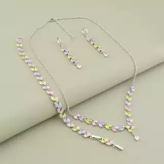 Набори Xuping Фіаніт 45 см (родій)