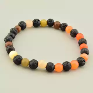 Браслет на резинці Лава, Котяче око 17 см