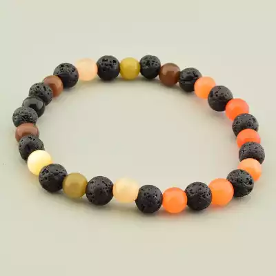 Браслет на резинці Лава, Котяче око 17 см