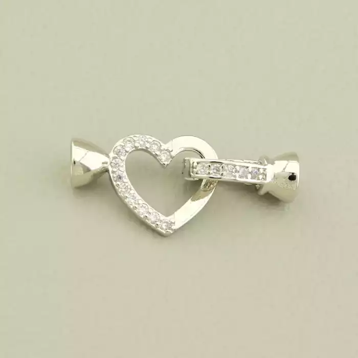 🏷️️ Застібка Фіаніт 25х11мм. (родій) ss_106495