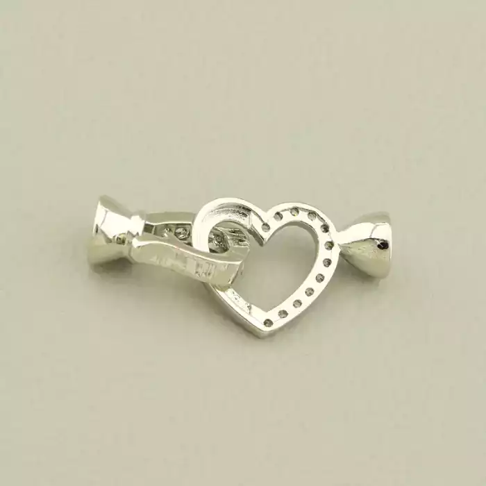 🏷️️ Застібка Фіаніт 25х11мм. (родій) ss_106495