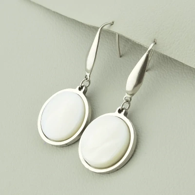 Сережки Stainless Steel Перламутр