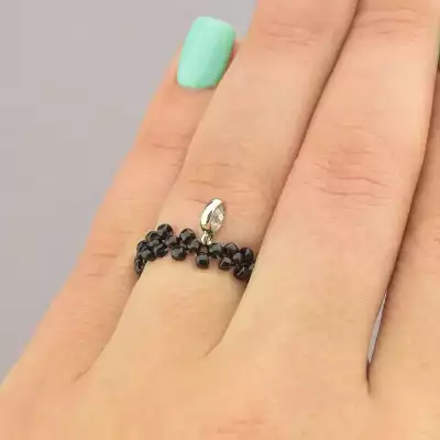 🏷️️ Каблучка Бісер, Сrystal F-84793