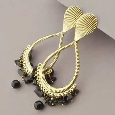🏷️️ Сережки пусети Stainless Steel Агат F-86189