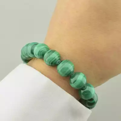 🏷️️ Браслет резинка Малахіт 18 см. F-94974