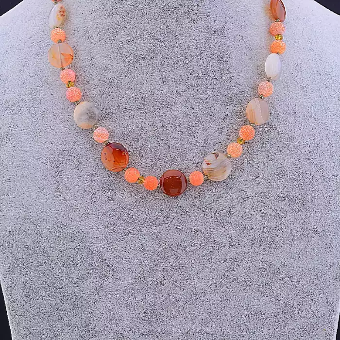 🏷️️ Намисто Сердолік, Агат 50 см ss_77888