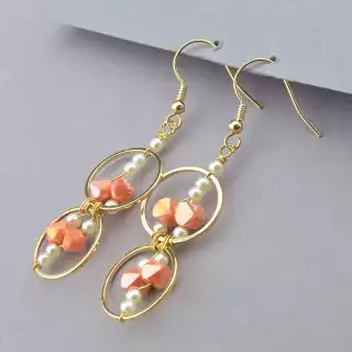 Сережки петельки Xuping Майорка (позолота 18к)