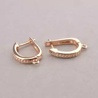 Швензи Пара Фіаніт позолота 18к (рожева) 15х2см.