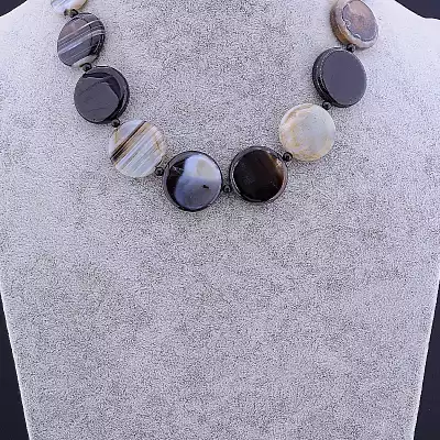 🏷️️ Намисто Агат 45 см F-79441