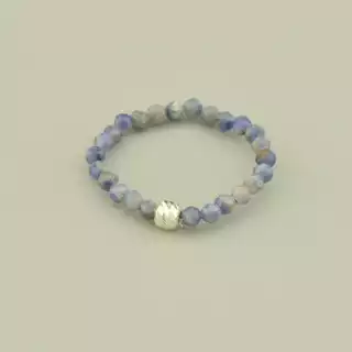 Каблучка з сапфіром (срібло 925, синя, грань, 2 мм)