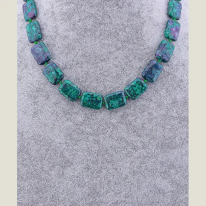 🏷️️ Намисто цоізит 46 см ss_80487