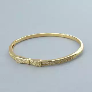 Браслет шарнірний Xuping Фіаніт 17 см (позолота 18к)