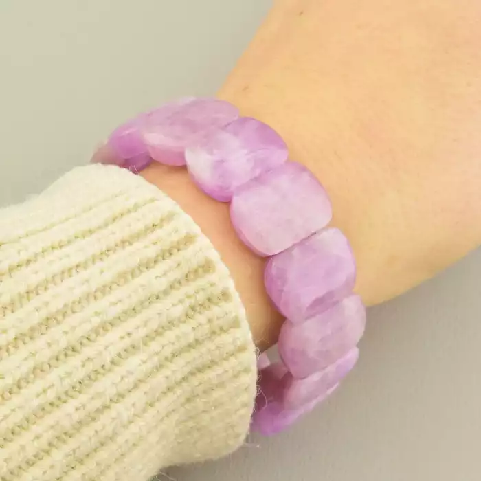 🏷️️ Браслет на резинці Кунцит 19 см ss_105477