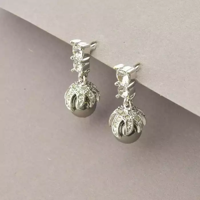 🏷️️ Набір Підвіска + Каблучка + Сережки Winniana Фіаніт 45 см. (родій) ss_92086