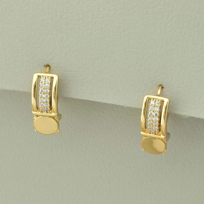 🏷️️ Сережки кільця Xuping Фіаніт (позолота 18к) ss_99487