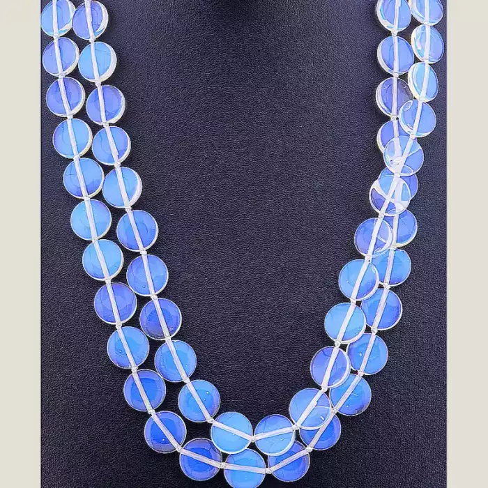 🏷️️ Намисто Місячний камінь 115 см. ss_100218