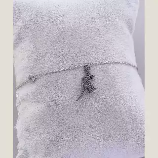 Браслет регульований Saiya Фіаніт 17 см (родій)