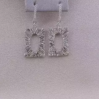 Сережки пусети Xuping Фіаніт (родій)