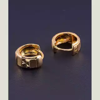 Сережки кільця Xuping (позолота 18к)