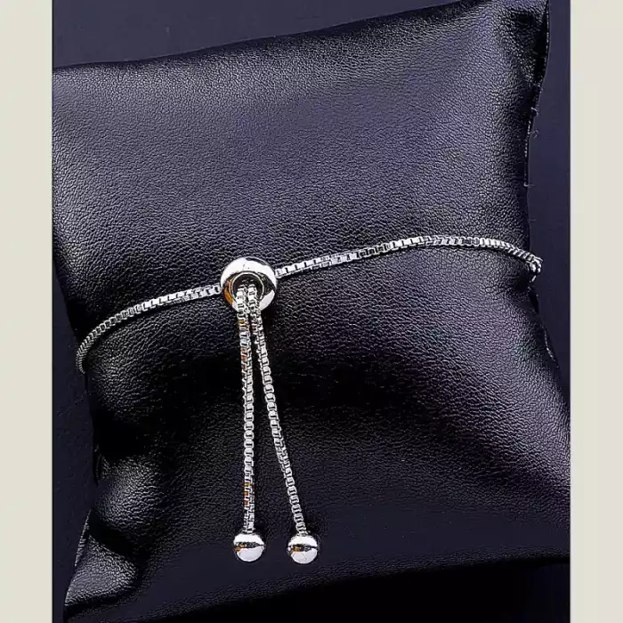 🏷️️ Браслет регульований Фіаніт (родій) (позолота 18к) ss_40118