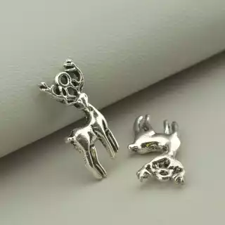 Кулон олень метал 25x12 мм