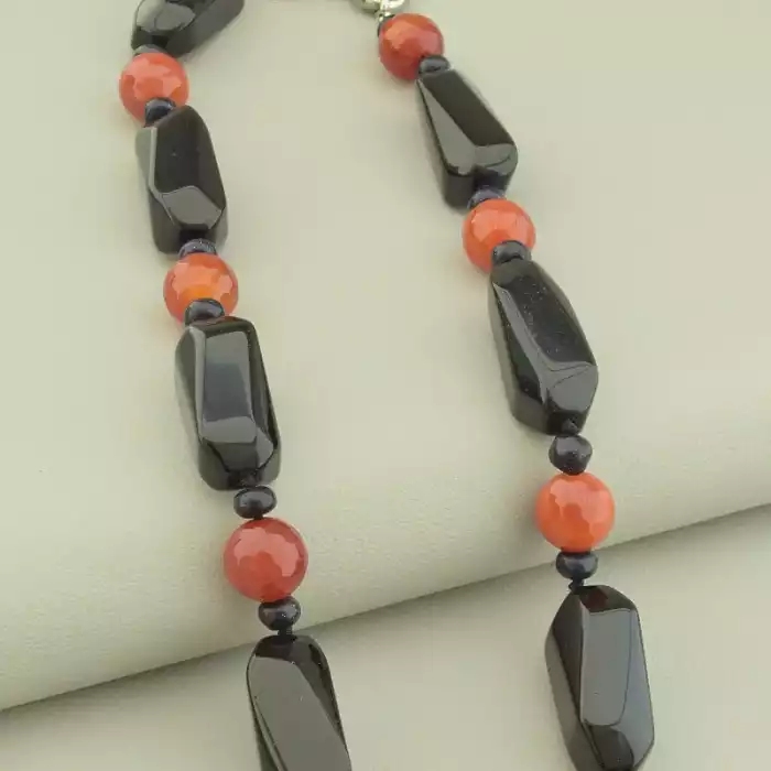 🏷️️ Намисто Агат, Сердолік 50 см. F-101163