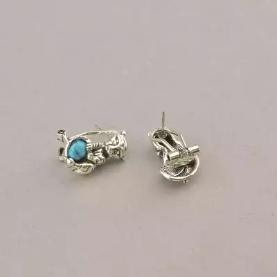 🏷️️ Підвіска + Серьги Бірюза 47 см. F-94131