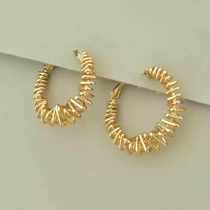 🏷️️ Сережки об'ємні французька застібка Xuping (позолота 18к) ss_102570