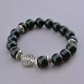 Браслет резинка Каїрська ніч 17 см