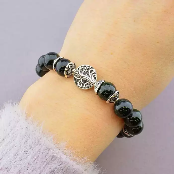 🏷️️ Браслет резинка Каїрська ніч 17 см ss_77989