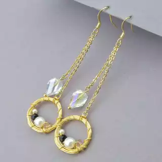 Сережки петля Xuping Чеський кришталь (позолота 18к)