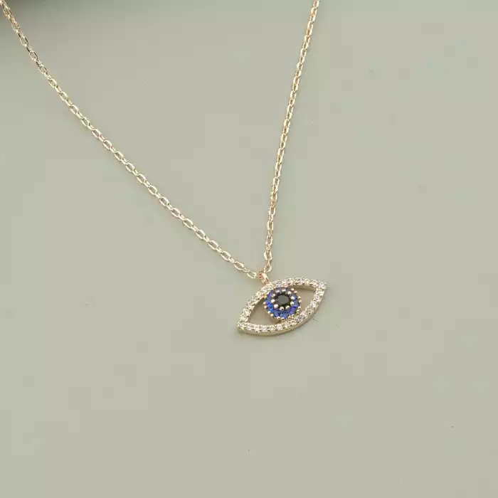 🏷️️ Підвіска всевидюче око Saiya Фіаніт 40 см (позолота 18к рожева) ss_95940