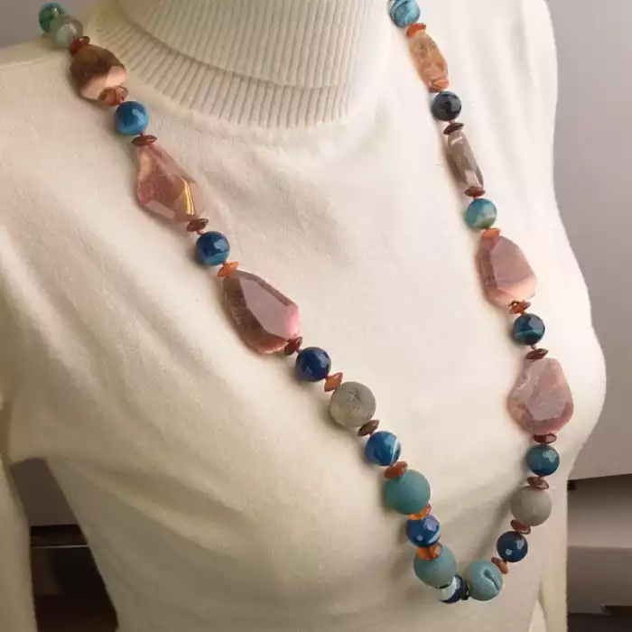 🏷️️ Намисто Агат 90 см ss_79128