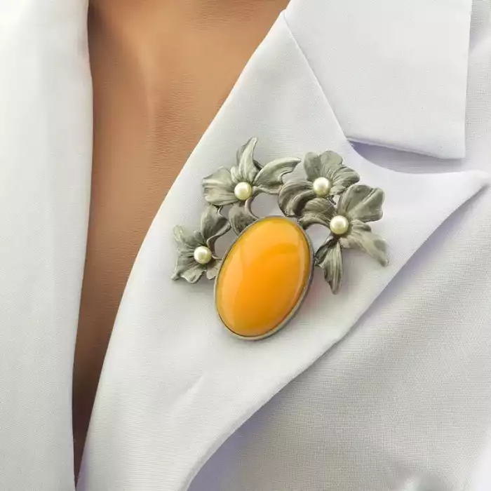 🏷️️ Брошка квіти Агат, Майорка ss_103928