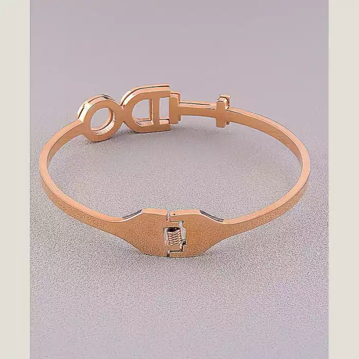 🏷️️ Браслет шарнірний Stainless Steel Фіаніт 16 см (позолота 18к) ss_79340