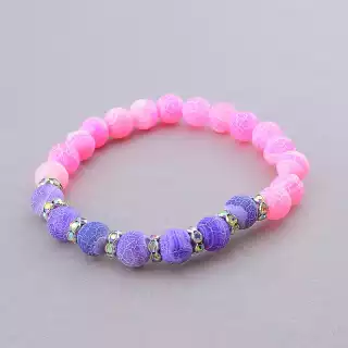 Браслет резинка Агат 17 см