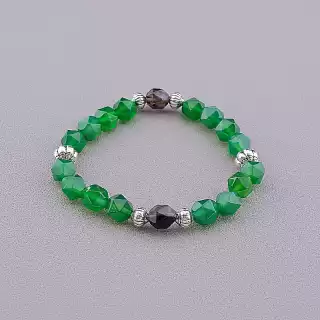 Браслет резинка Агат 17 см