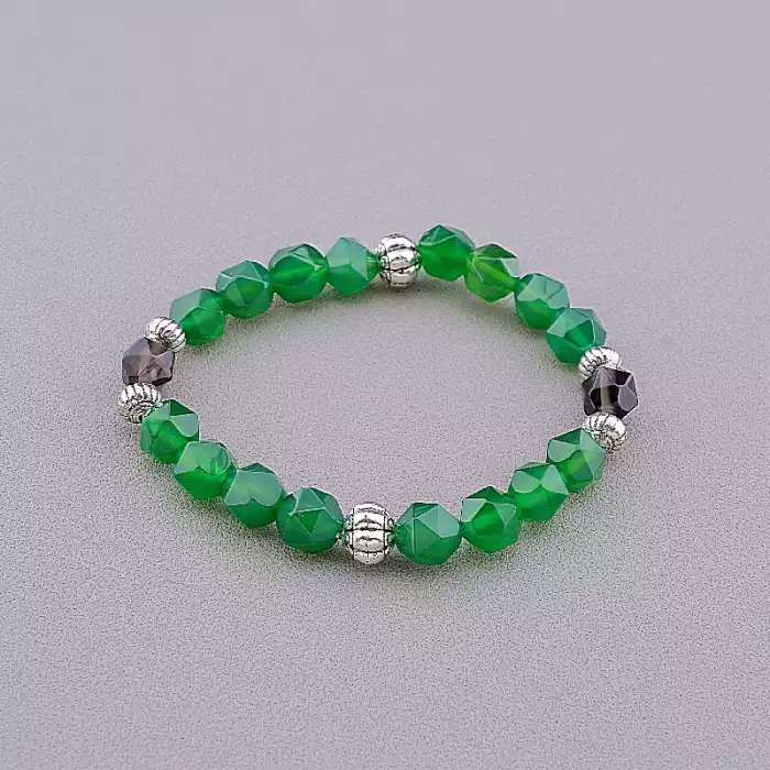 🏷️️ Браслет резинка Агат 17 см ss_81115