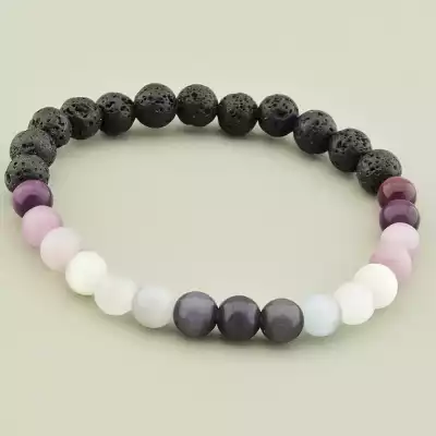 Браслет на резинці Лава, Котяче око 17 см