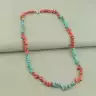 🏷️️ Намисто Бірюза, Корал 58 см. F-98382
