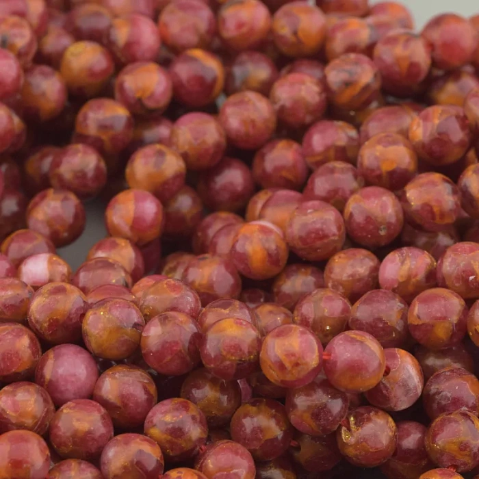 🏷️️ Нитка Яшма 39 см 6,5 мм (без замка) ss_81618