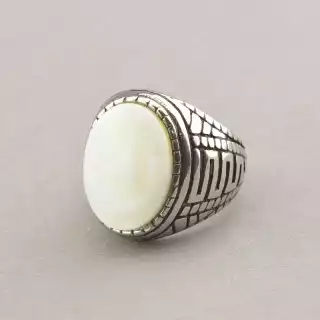 Перстень Stainless Steel Перламутр медична сталь 316L24, 3 р