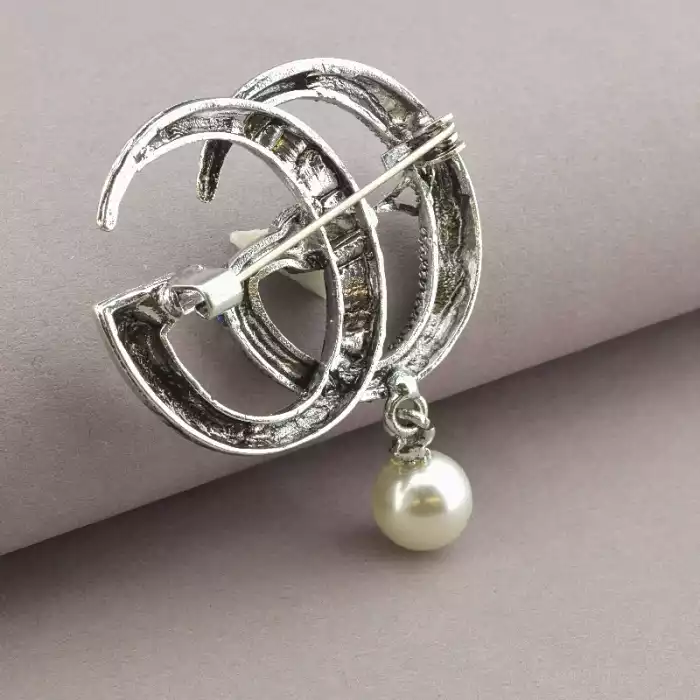 🏷️️ Брошка змія шпилька Сrystal 50х40 мм ss_71887