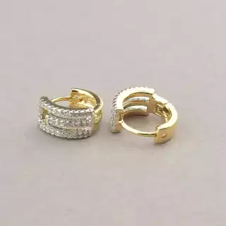 Сережки кільця Xuping Фіаніт (позолота/родій)