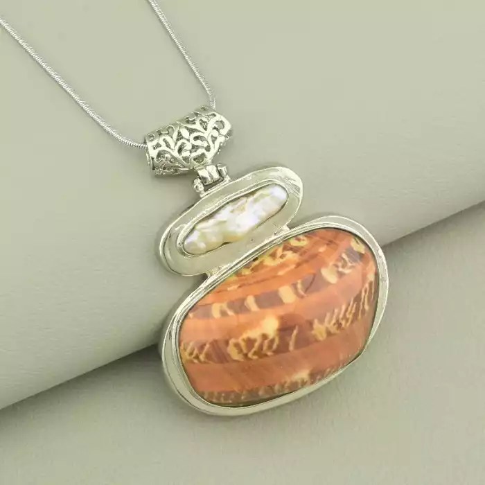 🏷️️ Підвіска Перли, Мушля 42 см. ss_100119