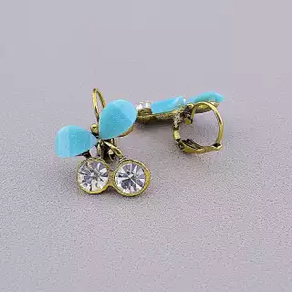 Сережки з англійським замком Fashion Сrystal