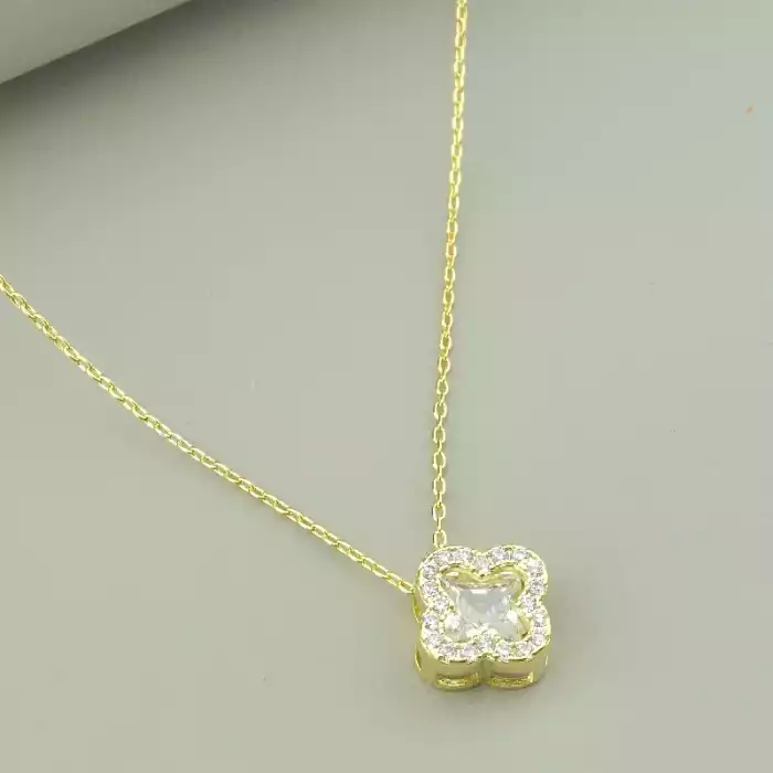 🏷️️ Підвіска квітка Saiya Фіаніт 41 см (позолота 18к лимонна) ss_92496