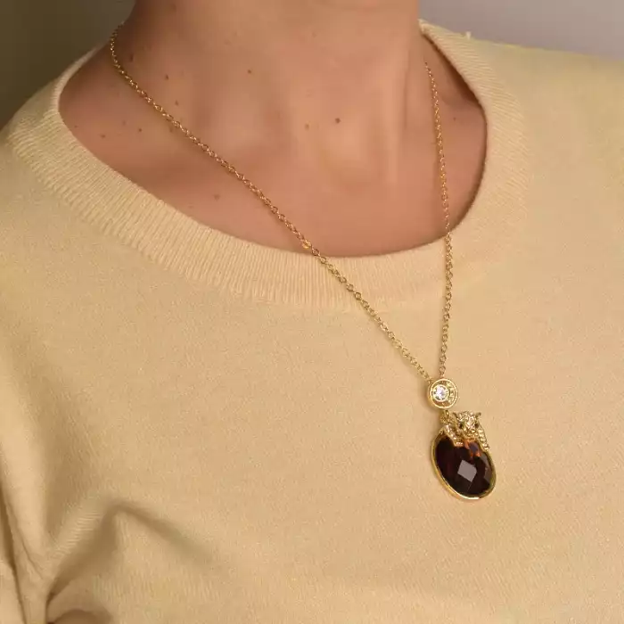 🏷️️ Підвіска кіт Abella Фіаніт 45 см (позолота 18к лимонна) ss_92603