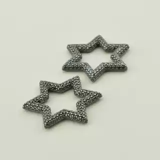 Вставка зірка Фіаніт 25х25 (хром)